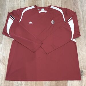 ADIDAS Indiana University IU Men's Long Sleeve Shirt 4XL